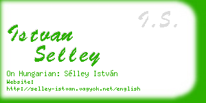 istvan selley business card